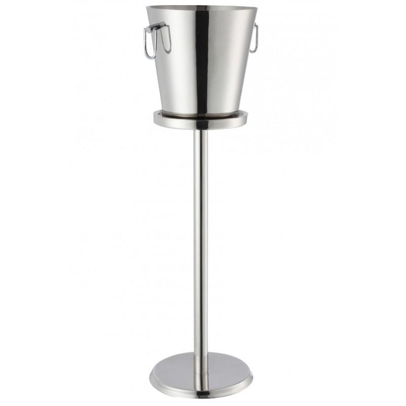Seau a champagne sur pied métal argenté 88cm Seau a champagne sur pied