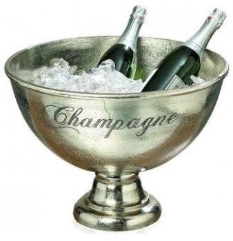 Grand Seau à Champagne en Aluminium Argenté