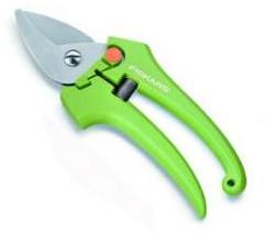 FISKARS - Sécateur inox vert à lame franche