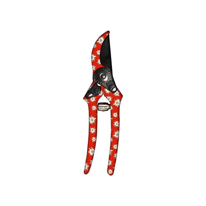 Sécateur design LEYAT CRAZY LINE EDELWEISS ROUGE