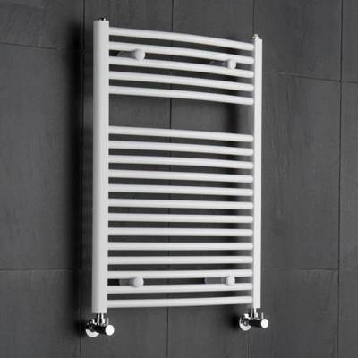 Radiateur Sèche-Serviettes Incurvé Acier Blanc 80