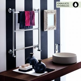 Sèche-serviette chromé à eau chaude de design mode