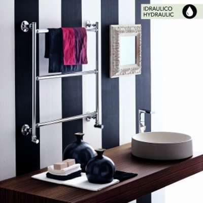 Sèche-serviette chromé à eau chaude de design mode