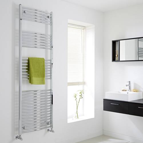 Sèche-Serviettes Design Incurvé Acier Chromé 180 x