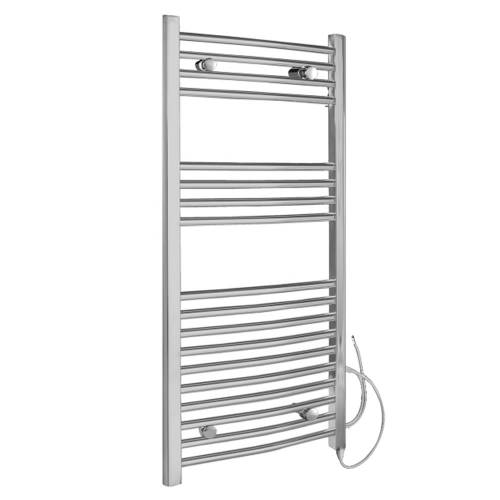 Sèche-Serviettes Électrique Incurvé Acier Chromé 5