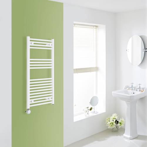 Radiateur Sèche-Serviettes Électrique Plat Blanc 1