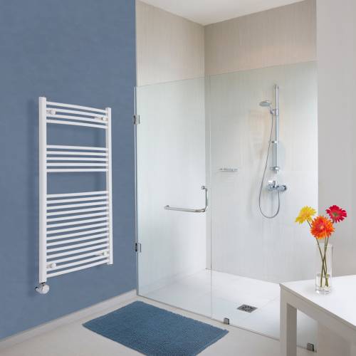 Radiateur Sèche-Serviettes Électrique Incurvé Blan