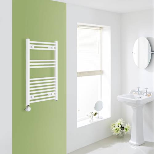 Radiateur Sèche-Serviettes Électrique Plat Blanc 8