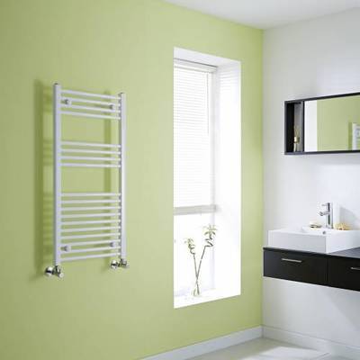 Radiateur Sèche-Serviettes Plat Acier Blanc 100 x