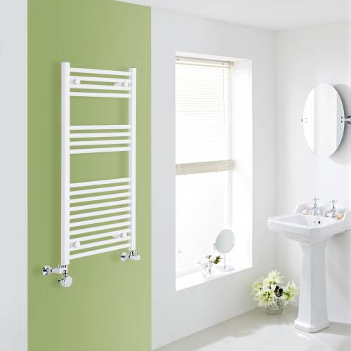 Radiateur Sèche-Serviettes Mixte Plat Acier Blanc