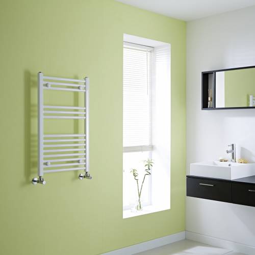 Radiateur Sèche-Serviettes Plat Acier Blanc 80 x 5