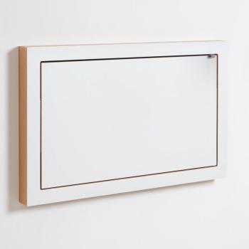 Fläpps - Secrétaire d tat - blanc bord bois laqué WxHxD Fläpps - Secrétaire d tat