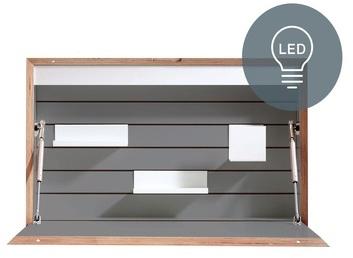 Flatbox - Secrétaire mural LED - anthracite face arrière Flatbox - Secrétaire mural
