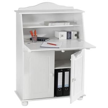 Bureau secrétaire DAVID lasuré blanc Bureau secrétaire DAVID lasuré