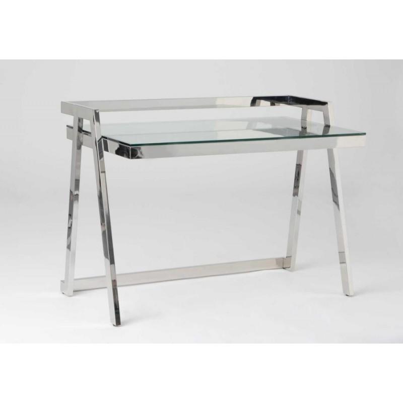 Bureau Design Chrome/Verre