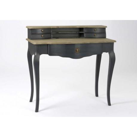 Bureau chic galbé gris foncé 1 Célestine