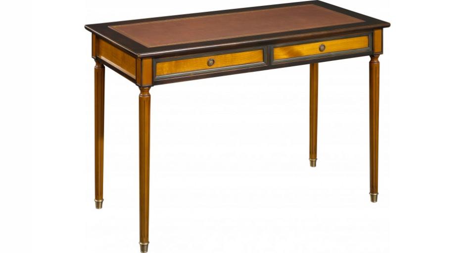Table décriture merisier pieds Louis XVI