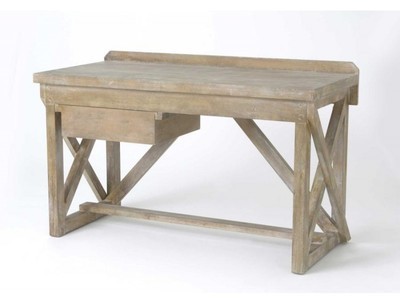 Bureau Campagne Chic Croisillons Bois Brut