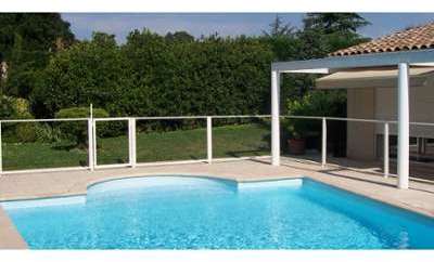 Panneau transparent 1 mètre pour barrière de piscine Panneau transparent 1 mètre