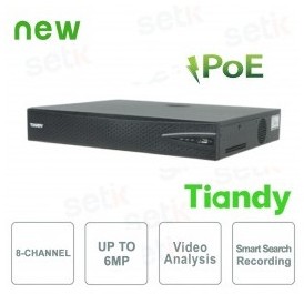 NVR 8 Canaux 6MP PoE 2HDD Analyse Vidéo et Smart S