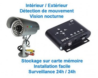 Kit Caméra de Surveillance Sans Fil avec Enregistr