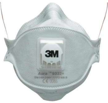 Masque anti poussières jetable Aura FFP3 série 9300 Masque anti poussières jetable