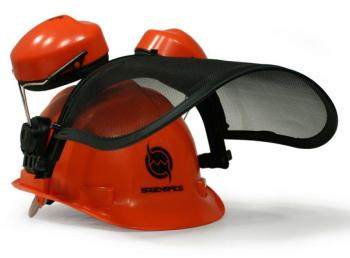 Casque de protection total de Sägenspezi ( écran facial Casque de protection total