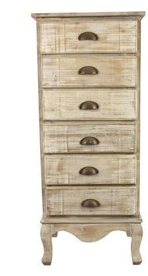 MEUBLE SEMAINIER CHIFFONNIER BOIS 6 TIROIRS CERUSE MEUBLE SEMAINIER CHIFFONNIER