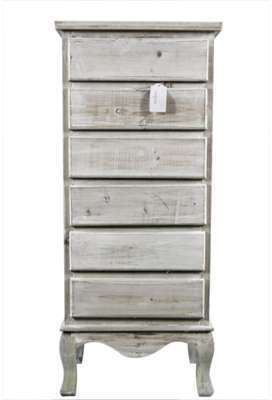 MEUBLE SEMAINIER CHIFFONNIER BOIS 6 TIROIRS CERUSE MEUBLE SEMAINIER CHIFFONNIER