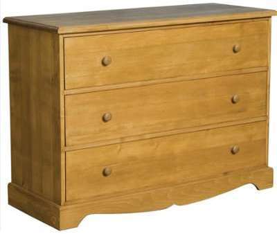 Commode pin massif 3 tiroirs OLIVIA