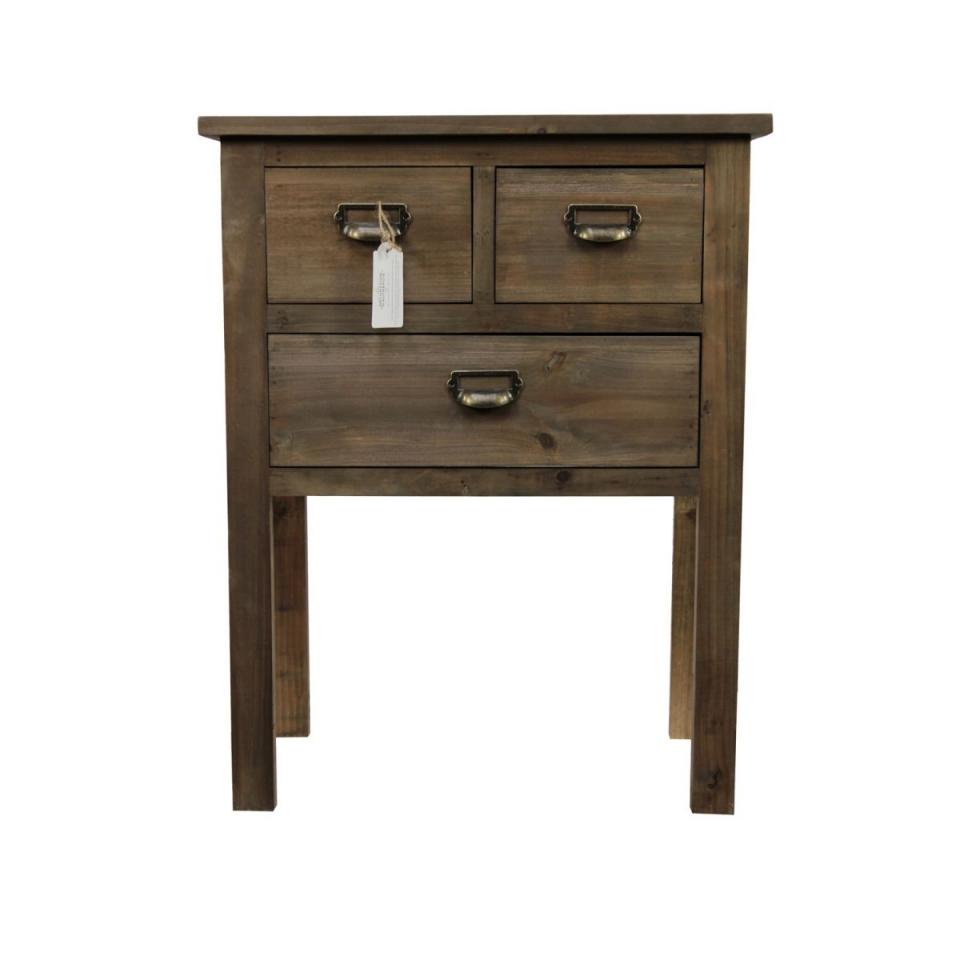 MEUBLE CONSOLE BOIS 3 TIROIRS 60x35 5x76cm MEUBLE CONSOLE BOIS 3 TIROIRS