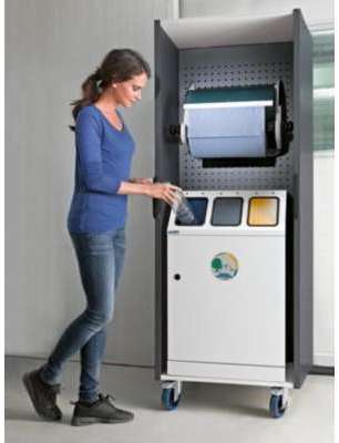 Poste de nettoyage et de tri des déchets - modèle complet Poste de nettoyage et de tri