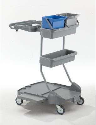 QUIPO Chariot d entretien en plastique - 2 seaux de QUIPO Chariot d entretien