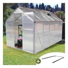 Serre de jardin polycarbonate 6m² et Base