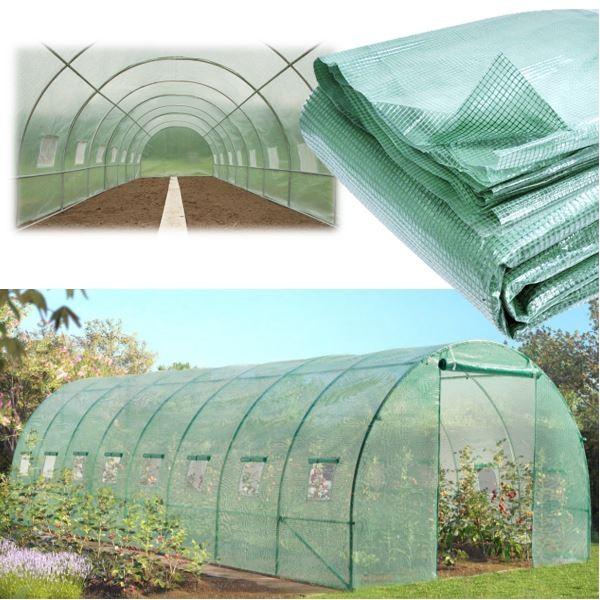 Bâche de rechange 140 gr/m² pour serre tunnel 24m²