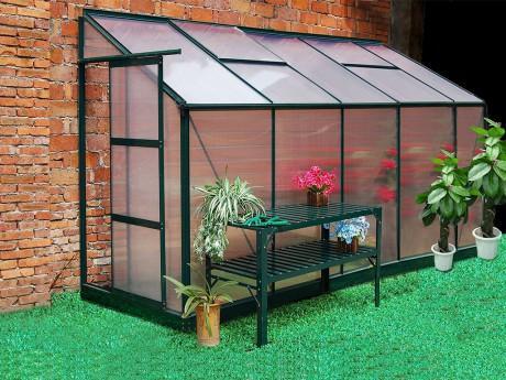 Serre de Jardin adossée en polycarbonate de 3.7 m²