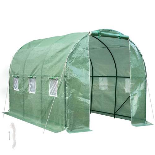 Serre de Jardin Serre Tunnel 7 m² + 1 Bâche en Pol