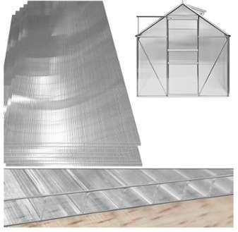 10,25 m² Plaque de polycarbonate creux / Plaques à