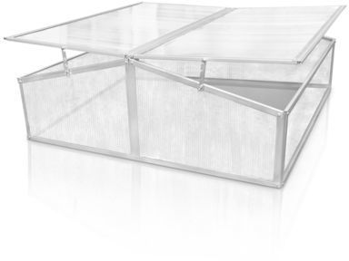 Double serre chassis de jardin 109 x 109 x 41 cm