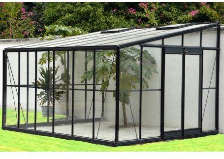 Serre grise jardin dhiver 11,85m² adossable avec