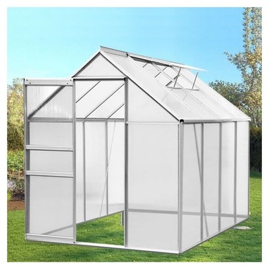 Serre de jardin aluminium et polycarbonate 4.75 m²