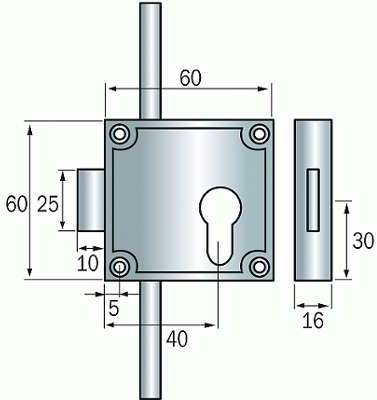 Serrure de meuble espagnolette 5464 VACHETTE