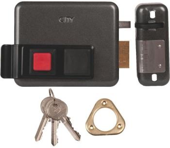 Électro-serrure droite en applique - Cylindre 1 en