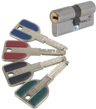 Cylindre 2 entrées varié inox - 32,5 x 32,5 mm - R