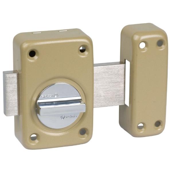 Verrou à bouton bronze - Cylindre sentrouvrant 45