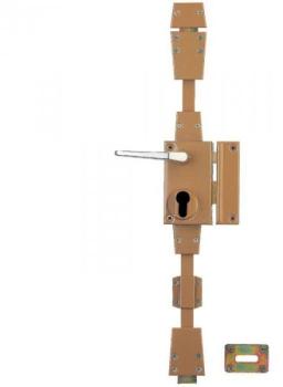 Serrure multipoint en applique marron gauche à fouillot Serrure multipoint en applique
