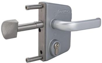 Serrure de portail coulissant en applique inox - C