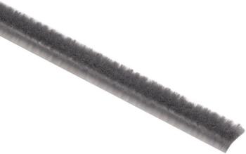 Profilé aluminium à brosse souple - 3 m - Bas de porte Profilé aluminium à brosse