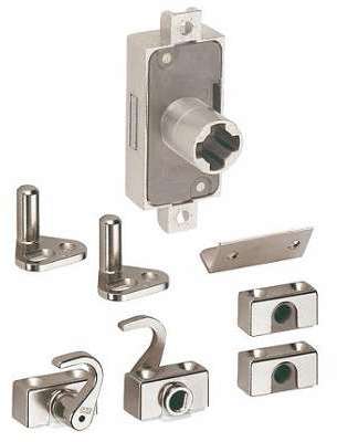 Serrure de meuble - espagnolette - kit sans tringl
