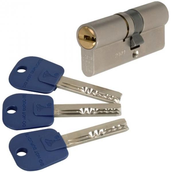Cylindre 2 entrées varié nickelé - 60 x 31 mm - In
